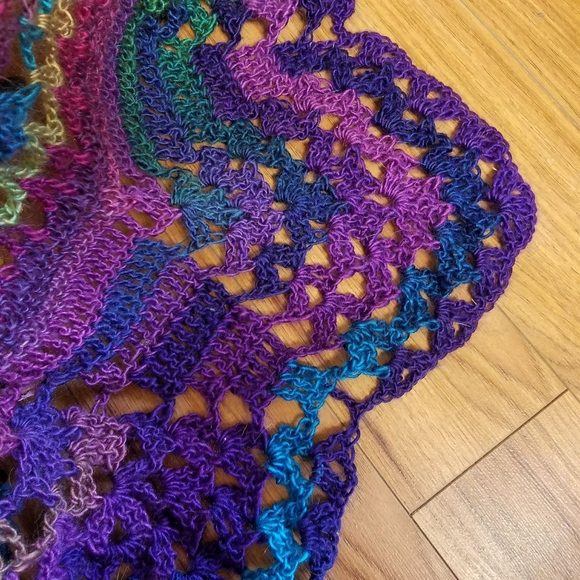 🌈ONE IN STOCK🌈 Boho Festival Rainbow Mandala Vest Lisa Frank Jacket Cardigan - Picture 8 of 8